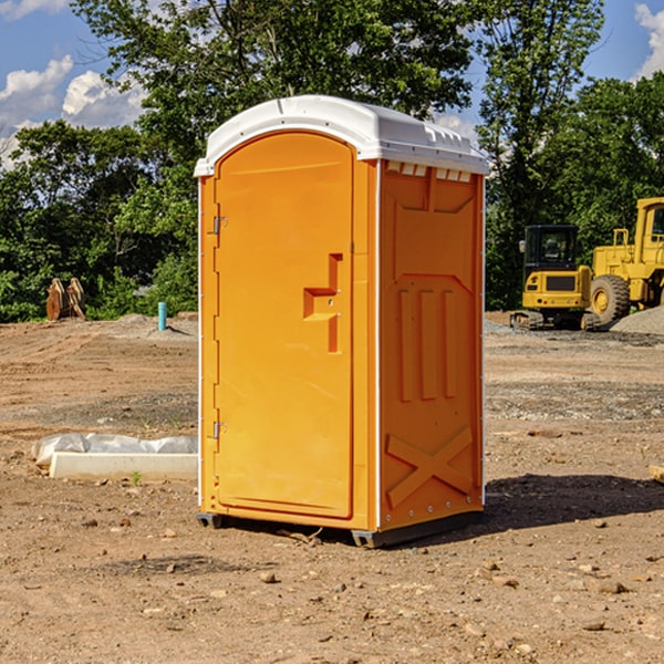 how often are the porta potties cleaned and serviced during a rental period in Bowmansville